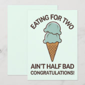 Essen für zwei mal nicht halb schlechte Sonnencrem Einladung (Vorne/Hinten)