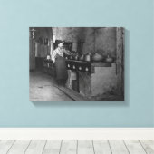 Essen gekocht in türkischem Restaurant Fotograf Leinwanddruck (Insitu (Holzboden))