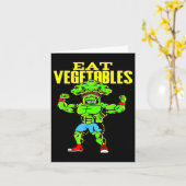 Essen Gemüse Funny Broccoli Fitness Strengthspart Karte (Gelbe Blume)