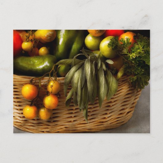 Essen - Gemüse - Salbei-Rat Postkarte (Vorderseite)