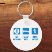 Essen gesund, gut schlafen, sich oft bewegen schlüsselanhänger (Vorderseite)