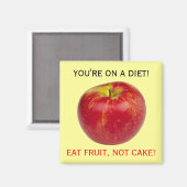 Essen gesunde Apple Fruit Food Diät Erinnerung Magnet (Vorderseite/Rückseite)