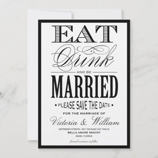 ESSEN, GETRÄNK | Ankündigung Datum freihalten (Vorderseite)