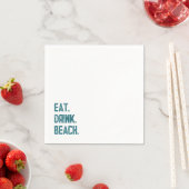 ESSEN. GETRÄNK. BEACH. Cocktail Napkin Serviette (Beispiel)