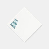 ESSEN. GETRÄNK. BEACH. Cocktail Napkin Serviette (Ecke)