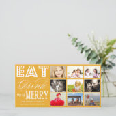 ESSEN, GETRÄNK & BLEIBEN | FERIENKARTE FEIERTAGSKARTE (Stehend Vorderseite)