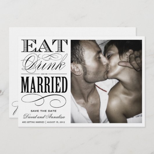 ESSEN, GETRÄNK | Datum freihalten Save The Date (Vorne/Hinten)