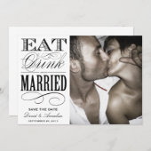 ESSEN, GETRÄNK | Datum freihalten Save The Date (Vorne/Hinten)