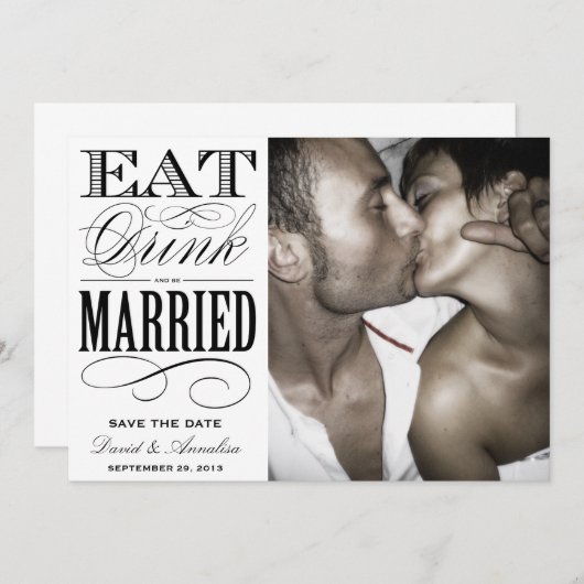 ESSEN, GETRÄNK | Datum freihalten Save The Date (Vorne/Hinten)