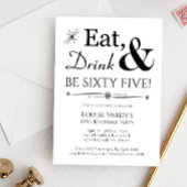 Essen Getränk ist 65 bis 65 Jahre alt Einladung