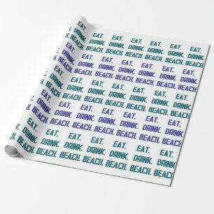 Essen. Getränk. Strandwaschpapier Geschenkpapier
