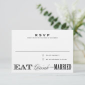 ESSEN, GETRÄNK | UAWG 3,5 x 5 RSVP Karte (Stehend Vorderseite)