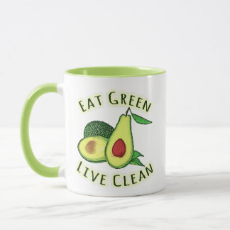 Essen Grün Live Clean - Welt Vegetarier Tag Tasse
