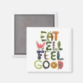 Essen gut fühlen - gesunde Erinnerung Magnet (Vorderseite/Rückseite)