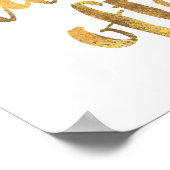 Essen gut lachen oft Golddruckposter Poster (Ecke)