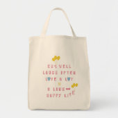 Essen gut, lachen oft, Liebe viel Tragetasche (Vorne)