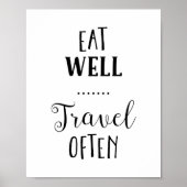 Essen gut Reisen oft Typografie Print Poster (Vorne)