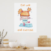 Essen gut und Übung / Motivierend Poster (Küche)