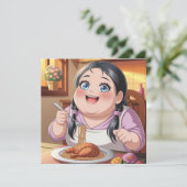 Essen heute fasten morgen save the date (Stehend Vorderseite)