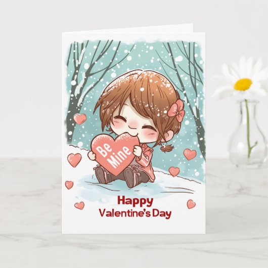 Essen im Herzen von Be Mine Karte (Kleine Pflanze)