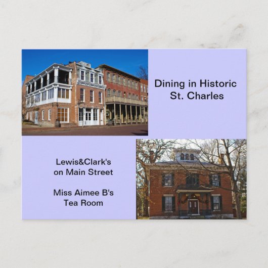 Essen im historischen St. Charles Postkarte (Vorderseite)