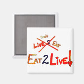 Essen in eine Live-Diät Magnet (Vorderseite/Rückseite)