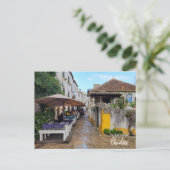 Essen in Obidos - Portugal Postkarte (Stehend Vorderseite)