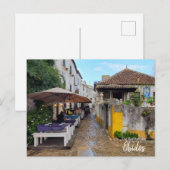 Essen in Obidos - Portugal Postkarte (Vorne/Hinten)