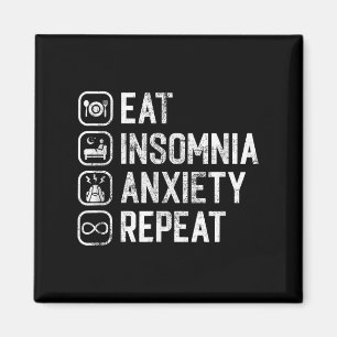 Essen Insomnie Angst Wiederholung Funny Cant Sleep Magnet