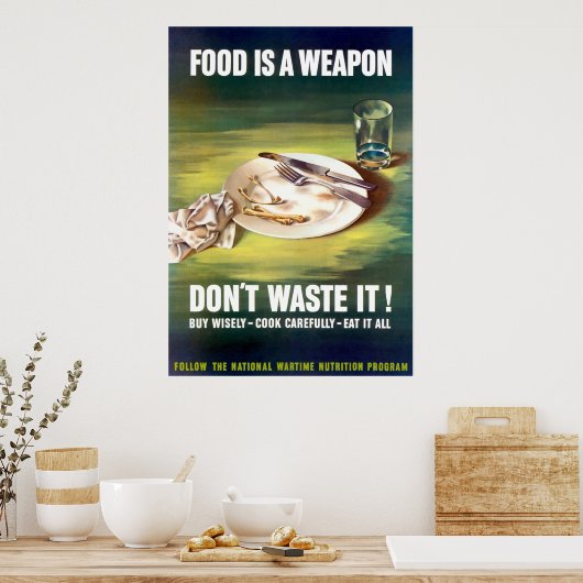 Essen ist eine Waffe Poster (Küche)