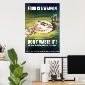 Essen ist eine Waffe Poster (Heimbüro)