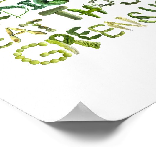 Essen ist Medizin essen diese Grüntöne Up - Essen  Poster (Ecke)