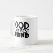 Essen ist mein bester Freund Kaffeetasse (Vorderseite Links)