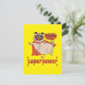 Essen ist mein überragender Rotkleid Mops Comic St (Stehend Vorderseite)