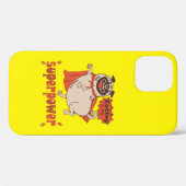 Essen ist mein überragender Rotkleid Mops Comic St Case-Mate iPhone Hülle (Rückseite (Horizontal))