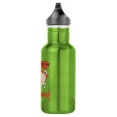 Essen ist mein überragender Rotkleid Mops Comic St Edelstahlflasche (Rechts)