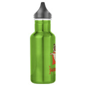 Essen ist mein überragender Rotkleid Mops Comic St Edelstahlflasche (Links)