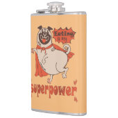Essen ist mein überragender Rotkleid Mops Comic St Flachmann (Links)