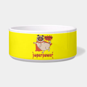 Essen ist mein überragender Rotkleid Mops Comic St Napf