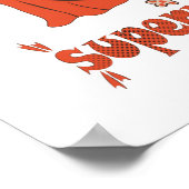 Essen ist mein überragender Rotkleid Mops Comic St Poster (Ecke)