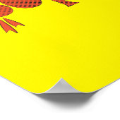 Essen ist mein überragender Rotkleid Mops Comic St Poster (Ecke)