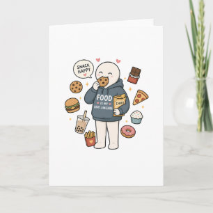 Essen ist meine Liebessprache Lustiges Foodie-Meme Karte
