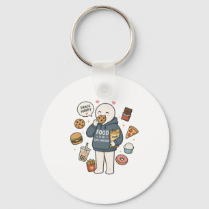 Essen ist meine Liebessprache Lustiges Foodie-Meme Schlüsselanhänger