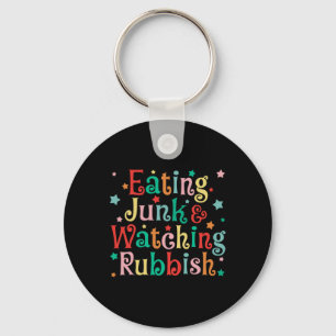 Essen Junk Weihnachtsessen und Schmutz-Weihnachten Schlüsselanhänger