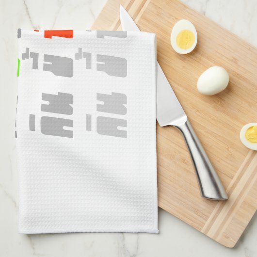 Essen Kack Boom Sleep ・ Thai Sprache Geschirrtuch (Viertel Falte)