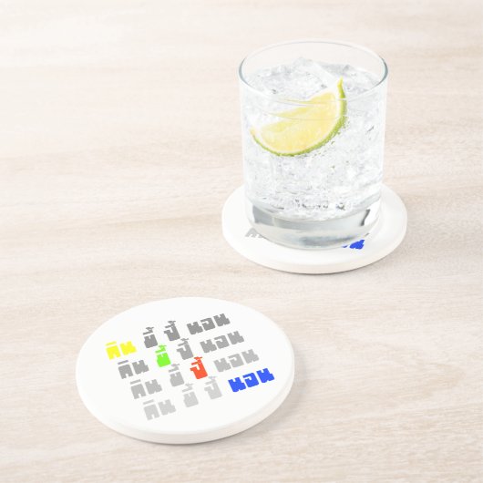 Essen Kack Boom Sleep ・ Thai Sprache Getränkeuntersetzer (Seite)