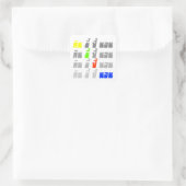 Essen Kack Boom Sleep ・ Thai Sprache Quadratischer Aufkleber (Tasche)