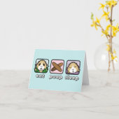 Essen Kack Sleep Guinea Grüße Karte (Gelbe Blume)