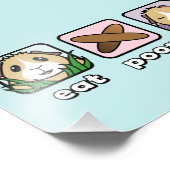 Essen Kack Sleep Guinea Schweinedruck (Rahmen verf Fotodruck (Ecke)