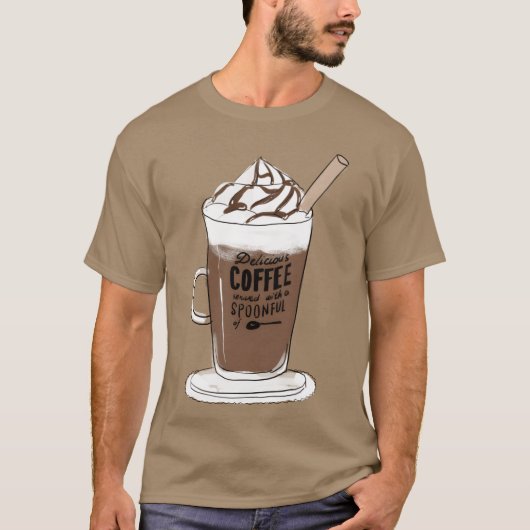 Essen Kaffee Design Geschenk T-Shirt (Vorderseite)
